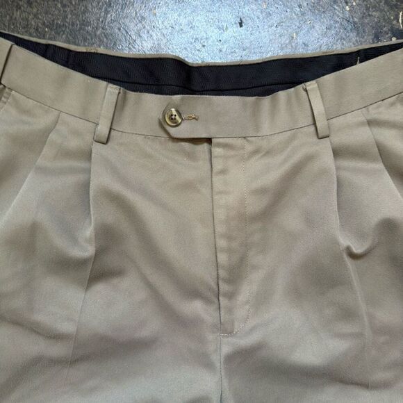 Savane Men’s Pleated Front Pants Size 38x33 100% Polyester Pants Business Casual - Picture 2 of 11